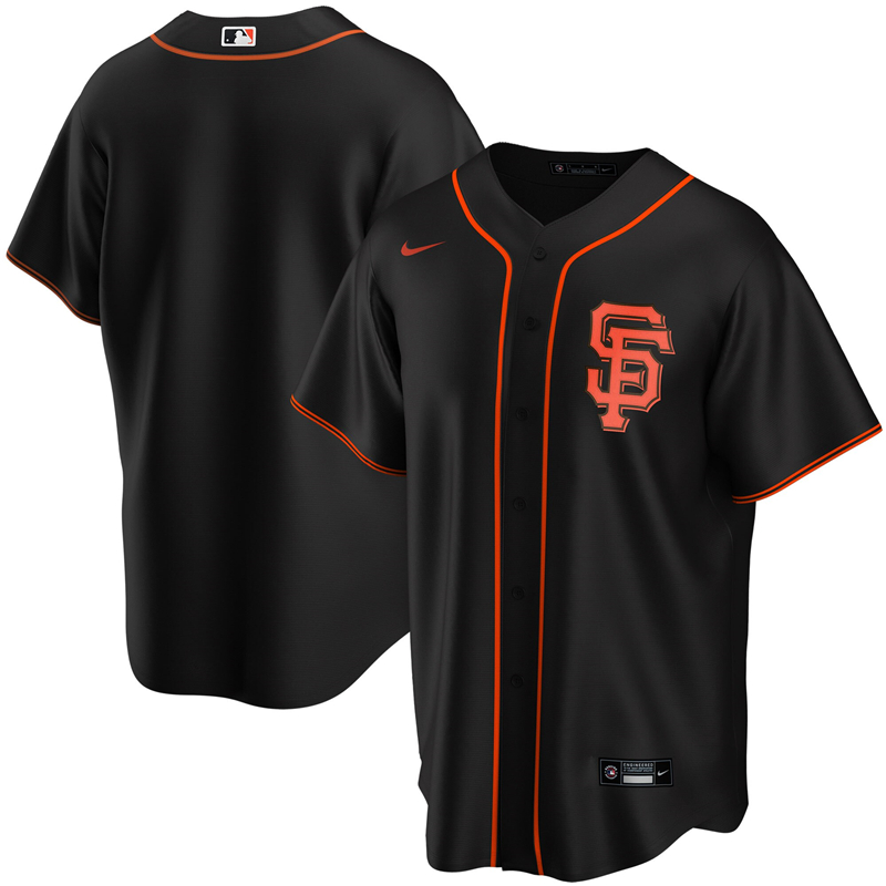 2020 MLB Youth San Francisco Giants Nike Black Alternate 2020 Replica Team Jersey 1